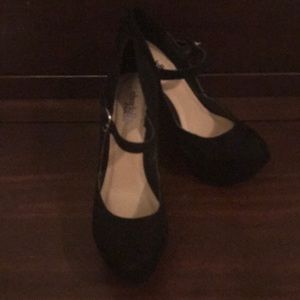 Black platform heels